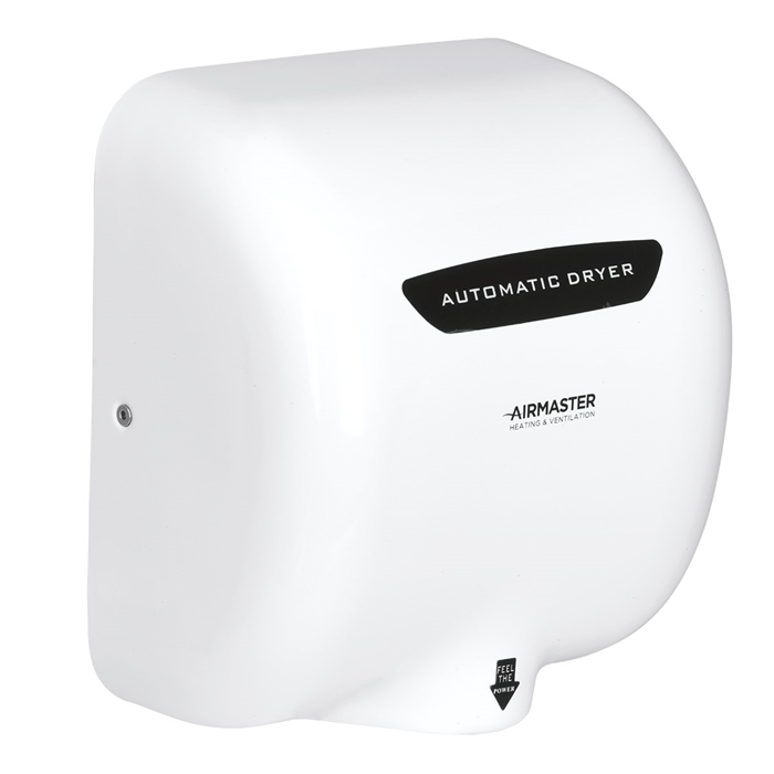 Turbo Hand Drier 1800W Compact Turbo Stainless Steel Hand Dryer Automatic White